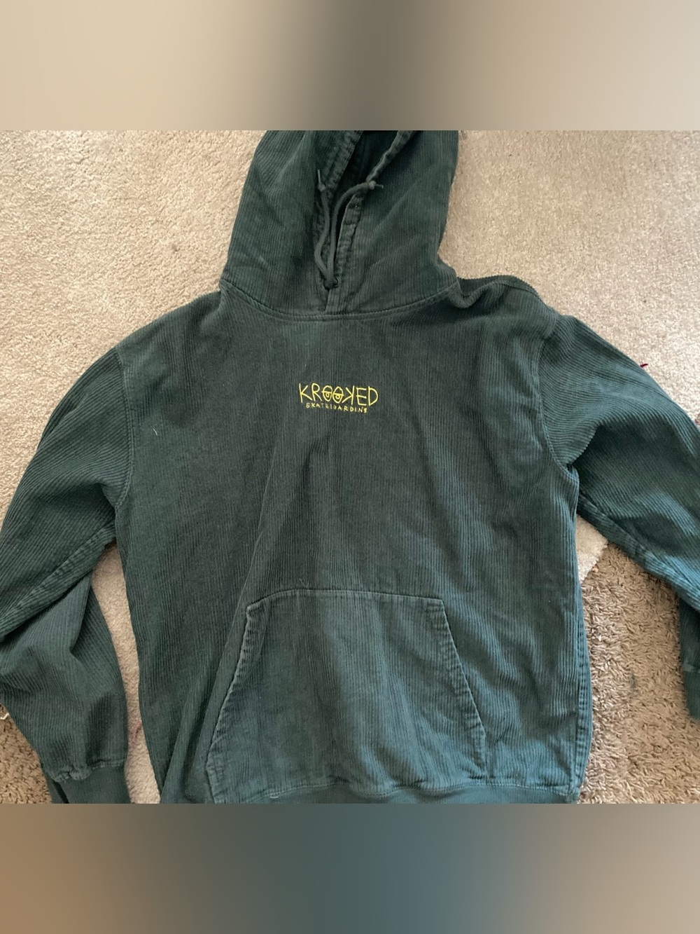 Krooked skate wear corduroy hoodie